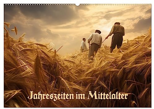 Jahreszeiten im Mittelalter (Wandkalender 2026 DIN A2 quer), CALVENDO Monatskalender: Früher hat man die Jahreszeiten noch viel unmittelbarer erlebt. (CALVENDO Orte)