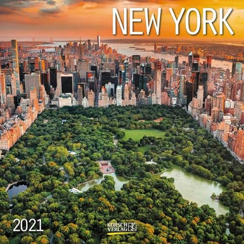 New York 2021: Broschürenkalender mit Ferienterminen. Format: 30 x 30 cm