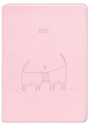 Terminplaner Lederlook A6 Rosa 2022: Terminplaner Lederlook A6