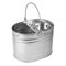 Galvanised Metal Mop Bucket With Wringer - 16L Metal Bucket | Durable Mop Bucket — Reinforced Heavy Duty Thick Metal Steel Mop Bucket for Home Office General Cleaning