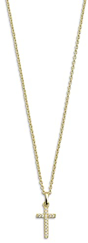 XENOX® Zarge Halskette - Damen Halskette aus hochwertigem 925/- Sterlingsilber mit Zirkonia Stein | XS7284GK