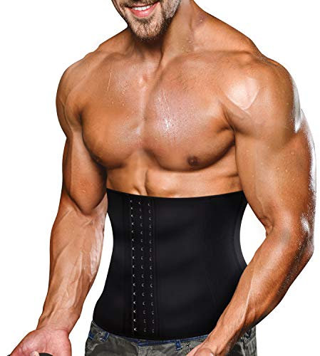 Bingrong Faja Reductora Hombre de Neopreno Faja Reductora Cinturón Lumbar Abdomen Ajustable para Deporte Fitness con Efecto Sauna