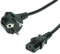 VALUE - Cavo di rete, presa IEC dritta, con spina con contatto di protezione e presa C13, 0,6 m, colore: Nero