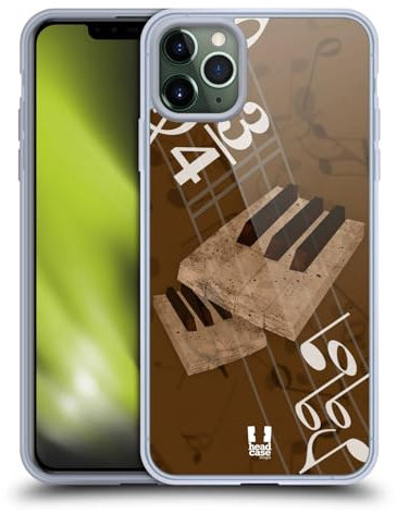 Head Case Designs Tastiera Musika Custodia in Gel [Protezione di Grado Militare] Compatibile con Apple iPhone 11 PRO Max E Compatibile con MagSafe
