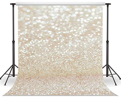 LYWYGG 8x8FT Golden Spots Fotografie Kulisse Shinning Sparkle Sandwaage Hintergrund Vinyl Bokeh Professionelle Neugeborene Baby Chirldren Porträt Fotostudio Props CP-124-0808