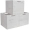 CHICCIE 3 Set Kallax Holzkiste Karl - Weiß Aufbewahrungsbox 33x38x33cm Aufbewahrungskorb Holzbox Holz Regal