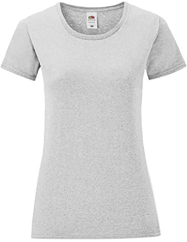 Fruit of the Loom Women's T-Shirt, Light grey, M