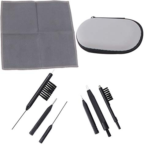 Hemobllo Cleaning Tools, Cleaning Brush Earbud Cleaner Kit Cleaning Brush Set with Microfiber Cloth Storage Case Accessories 7 Pcs