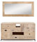 Woodkings® Badset Laos, 2teilig, Waschtisch mit Spiegel Echtholz Mango Natur Waschtischunterschrank Badmöbel Badezimmer Möbel Holz Unterschrank Badschrank
