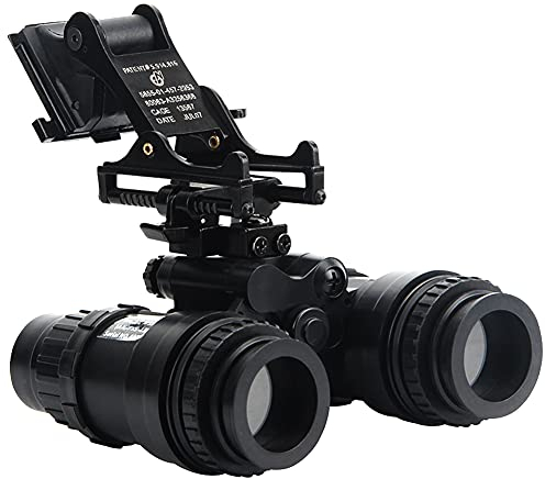 AQzxdc PVS-14 Nachtsichtbrille NVG-Halterung, Fast Helm und Teleskopmodell-Sets, mit Taktischem Headset & Brille & Taschenlampe, für Airsoft Paintball Jagd Cosplay,Set b