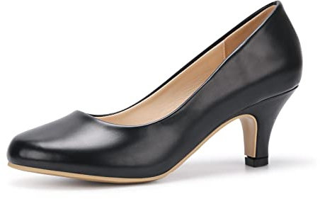 Damen-Pumps mit Absatz, Höhe 6 cm, Absatz, bequem, sexy, Pumps für Hochzeit, Abend, Arbeit, Schwarz , 44 EU
