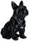 suruim Französische Bulldogge Statuen Deko Englische Bulldogge Figur Hund Statue Geschenke Wohnzimmer, Schreibtisch-Dekoration (schwarz, 23 cm)