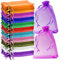 100 Stück Organza Säckchen Schmuckbeutel Organzasäckchen 10x15 cm Organzabeutel Geschenkbeutel für Festival Party Hochzeit und die tägliche Platzierung von Schmuck Kosmetik Süßigkeiten (Farbmischung)