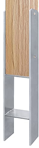 UISEBRT 2 Stück H-Pfostenträger 121mm H-anker Pfosten, Materialstärke 5 mm, 600 mm Länge, für Carport Zaun Pfosten