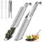 Tea Infuser Set for Loose Leaf Tea, 2 Pcs 304 Food Grade Stainless Steel Tea Strainer Filter with 2 Brushes and 1 Clip, Tea Diffuser Stick Pipe with Hook - Easy to Use & Carry