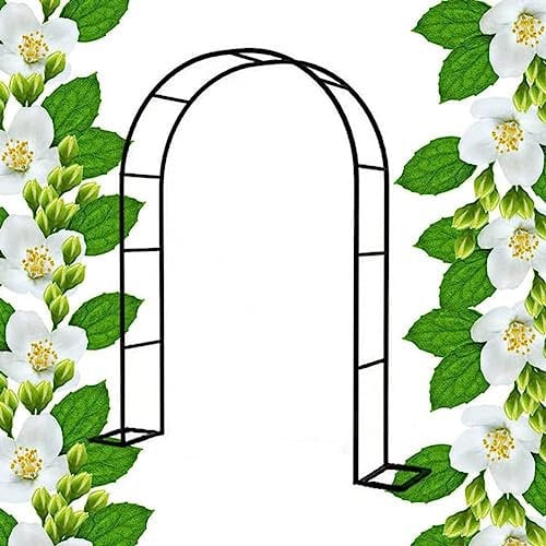 Arco Giardino in Ferro, Arco Pergolato Da Giardino Con Base, Metallo Graticcio Struttura Resistente Alle Intemperie Nero,Verde,W1.2M*H2.2M