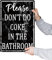Arpilul Lustiges Schild mit der Aufschrift Please Don't Do Coke in The Bathroom, lustiges Metall-Blechschild für Zuhause, Bar, Küche, Restaurant, Wandkunst, Dekoration, Geschenke (TP-6078,5 x 20,3