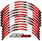 Felgenaufkleber ADV350 Reflektierender Motorrad-Radaufkleber Auf Der Innenseite Des Nabenaufklebers Felgenstreifenband Für ADV 350 Adv350(Rot)