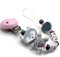 AVH Enterprise Schnullerband mit Namen für Mädchen & Jungen personalisierte Baby Geschenke (FuchsHerzRosa)