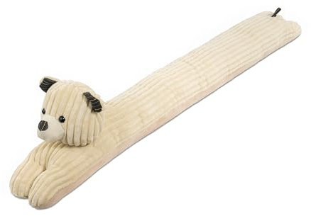 Zugluftstopper in Tierdesign, Windstopper, Zugbremse, Türdichtung, Bär, Katze oder Hund, 90 cm lang, 8 cm breit (Bär)