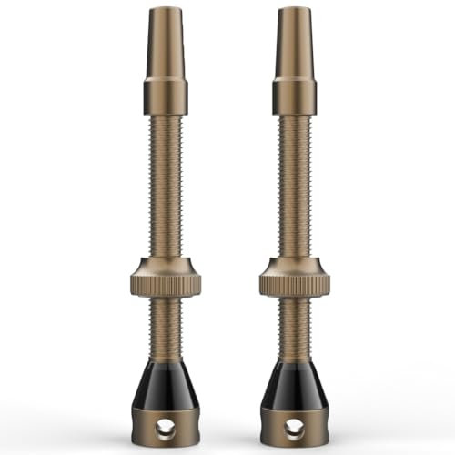 Shredr. Tubeless Ventile Set | Presta Ventile für Schlauchlos-Reifen | Superleichtes Alu, bunt eloxiert, französisches Ventil | Für Normale Tubeless-Felgen (Bronze, 60mm)