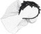 FRCOLOR Vintage-mesh-stirnband Schwarzes Stirnband Mit Schleier Schwarze Stirnbänder Für Frauen Braut Stirnband Glitzer-hochzeitsschleier Stirnband Mit Schwarzem Schleier Rock Black Spitze