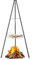 LEADZM Barbecue charbon de bois - Barbecue suspendu sans foyer(Plaque à pâtisserie de 50 cm de diamètre) - Réglable en hauteur, Structure de type trépied(robuste et stable) - Pour camping et jardin