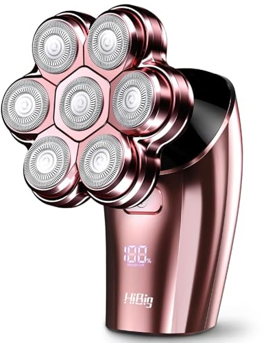 HiBig Rasoir Electrique Femme, 7D Amélioré Epilateur Electrique Femme 5 en 1,Tondeuses à Cheveux étanche IPX7, Humide & Sec Tondeuse Tout-en-Un pour le Visage, les Jambes, les Aisselles, Rose