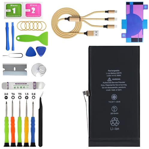 HLYGZX Batterie pour iPhone 12 A2403 A2172 A2402 A2404 | avec Kit de réparation,2815 mAh,Lithium Polymère,Batterie de rechange