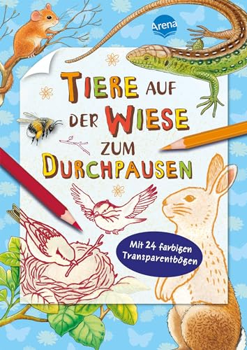 Tiere auf der Wiese zum Durchpausen