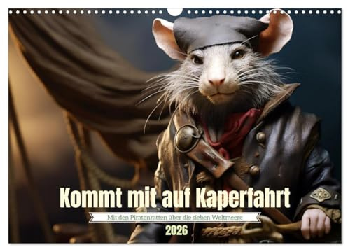 Kommt mit auf Kaperfahrt (Wandkalender 2026 DIN A3 quer), CALVENDO Monatskalender: Ahoi, ihr Landratten! (CALVENDO Tiere)