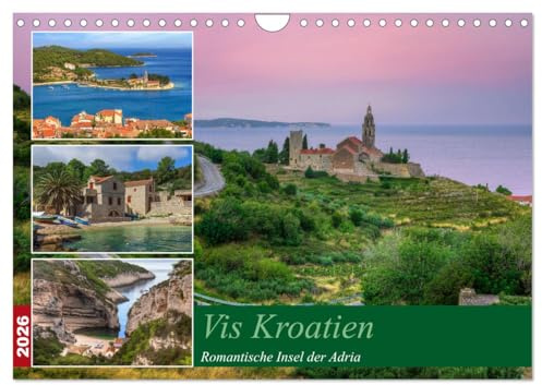 Vis Kroatien - Romantische Insel der Adria (Wandkalender 2026 DIN A4 quer), CALVENDO Monatskalender: So wie die Adria früher einmal war - die romantische Insel Vis in Kroatien. (CALVENDO Orte)