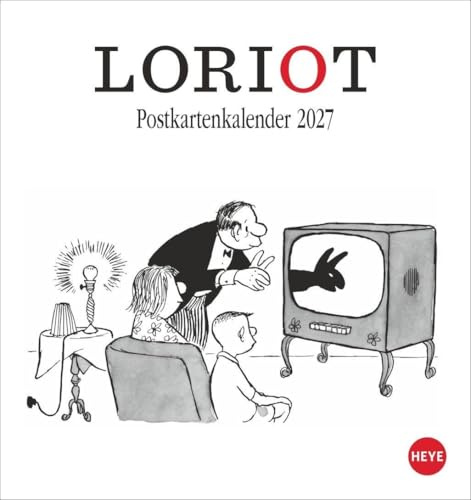 Loriot Postkartenkalender 2027: Humorvoller Kalender zum Aufstellen und Aufhängen. Kultiger Postkarten-Kalender. Kleiner Kalender mit 12 witzigen Postkarten.