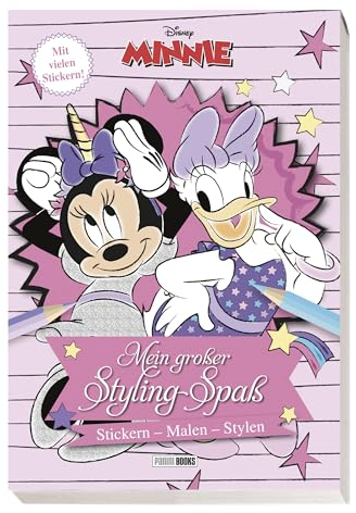 Disney Minnie: Mein großer Styling-Spaß: Stickern, Malen, Stylen: Block mit 32 Stickerseiten