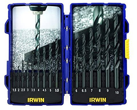 Irwin - Juego de brocas de acero rápido (15 unidades)
