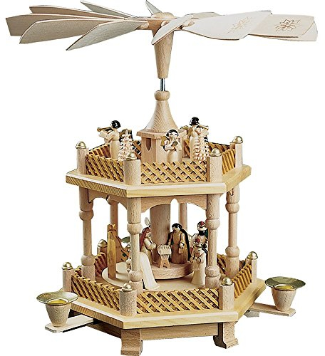 Richard Glässer 01671 Pyramide, Holz, Natur, 32 x 32 x 33 cm
