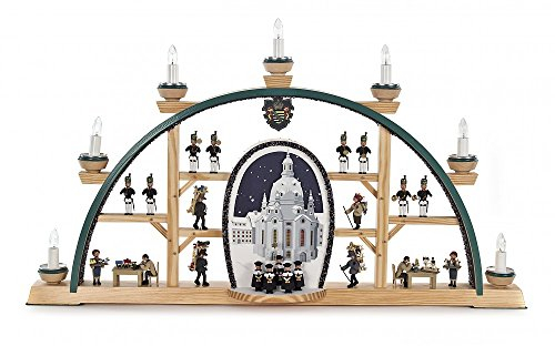 Dregeno Erzgebirge - Kolbe Schwibbogen mit Dresdner Frauenkirche