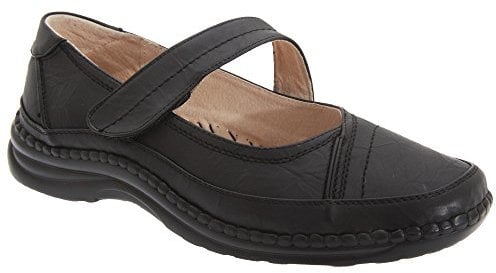 Boulevard Womens/Ladies Extra Wide EEE Fitting Mary Jane Shoes (3 UK) (Black)