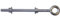 Pack of 4 300mm 12'' x 3/8'' No.459 Welded Eye Bolts with 2 Nuts & Washers each - Galvanised