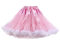 PhilaeEC Jupon en tulle pour femme - Jupe tutu multi-couches bouffante pour cosplay, Rose + blanc., Length 40cm , waist 56-100cm