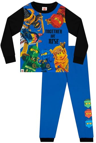 LEGO Ninjago Boys Ninjago Pyjamas - Snug Fit - Ages, Multicoloured, 4-5 Years