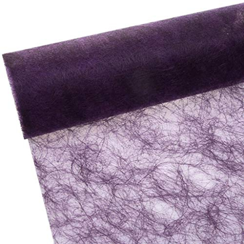 Sizoflor Tischband - 25 Meter Rolle + 300 Mini-Dekodiamanten Gratis (30cm Breite, Aubergine)