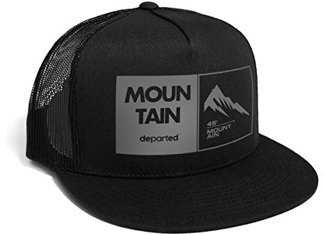 DEPARTED Herren Mesh Trucker Hat mit Print/Aufdruck - Snapback Cap - No. 58, Black