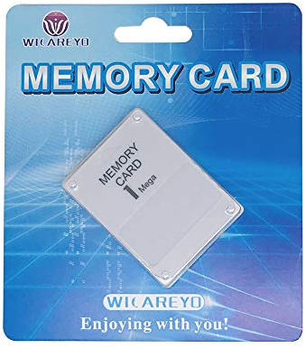 WICAREYO 1MB Memory Card Compatible for PS1 Console White