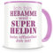 Samunshi® Ich bin Hebamme Tasse Beruf Geschenk Kaffeetasse Teetasse Kaffeepott Kaffeebecher Becher rosa