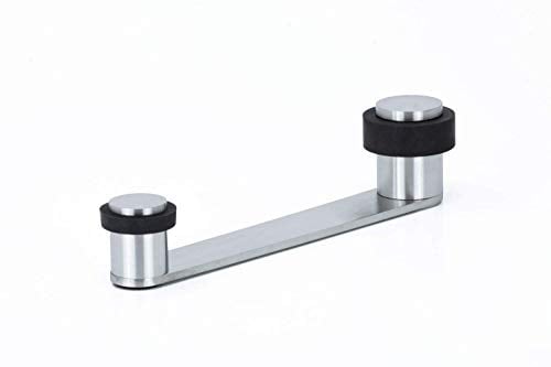Türstopper mit Drehhalter |Für Türen bis 100 mm | Gummi Schwarzer | Edelstahl AISI 304 | Finish Matt | Enthält Werkzeug, Schraube + Befestigungsdübel | Mod. I-253-100| EVI Herrajes