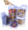 iChewie BopTop (Juego de 5 Piezas)- Contenedor Hermético de Almacenamiento de Alimentos - Envase de Sellado Mecánico de Silicona – Apilable, Libre de BPA – 500/850/900/1500/2500ml