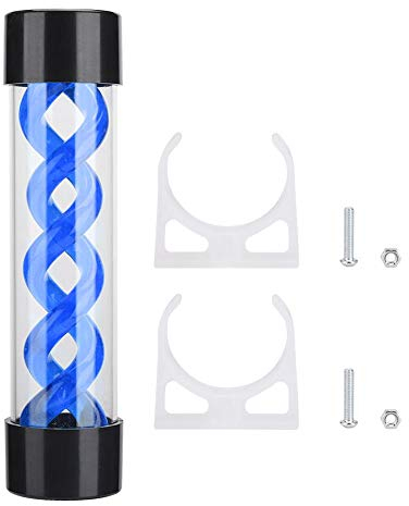 Behälter für Wasserkühlung G1/4 mit Gewinde T-Virus-Zylinderkühltank für Computer-Wasserkühlung, für Desktop, 200 mm, Rot/Grün/Blau(Blau)