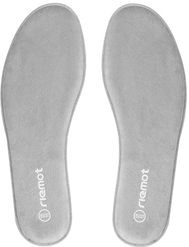riemot Solette Memory Foam Uomo Donna, Soletta Scarpe per Stivali da Lavoro e Scarpe da Passeggio, Sport Solette per Assorbimento Degli Urti e Ammortizzazione, Comfort, Soffice - Grigio 37 EU