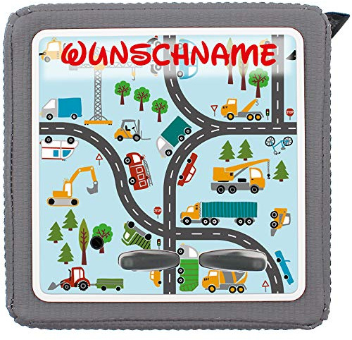 yabaduu Schutzfolie Schutzcover für Toniebox 1 mit Namen Personalisiert Passgenau Selbstklebend Kindgerecht Folie für Kinder Spielzeug (Y031-26 Spielstraße, Mit Wunschname)